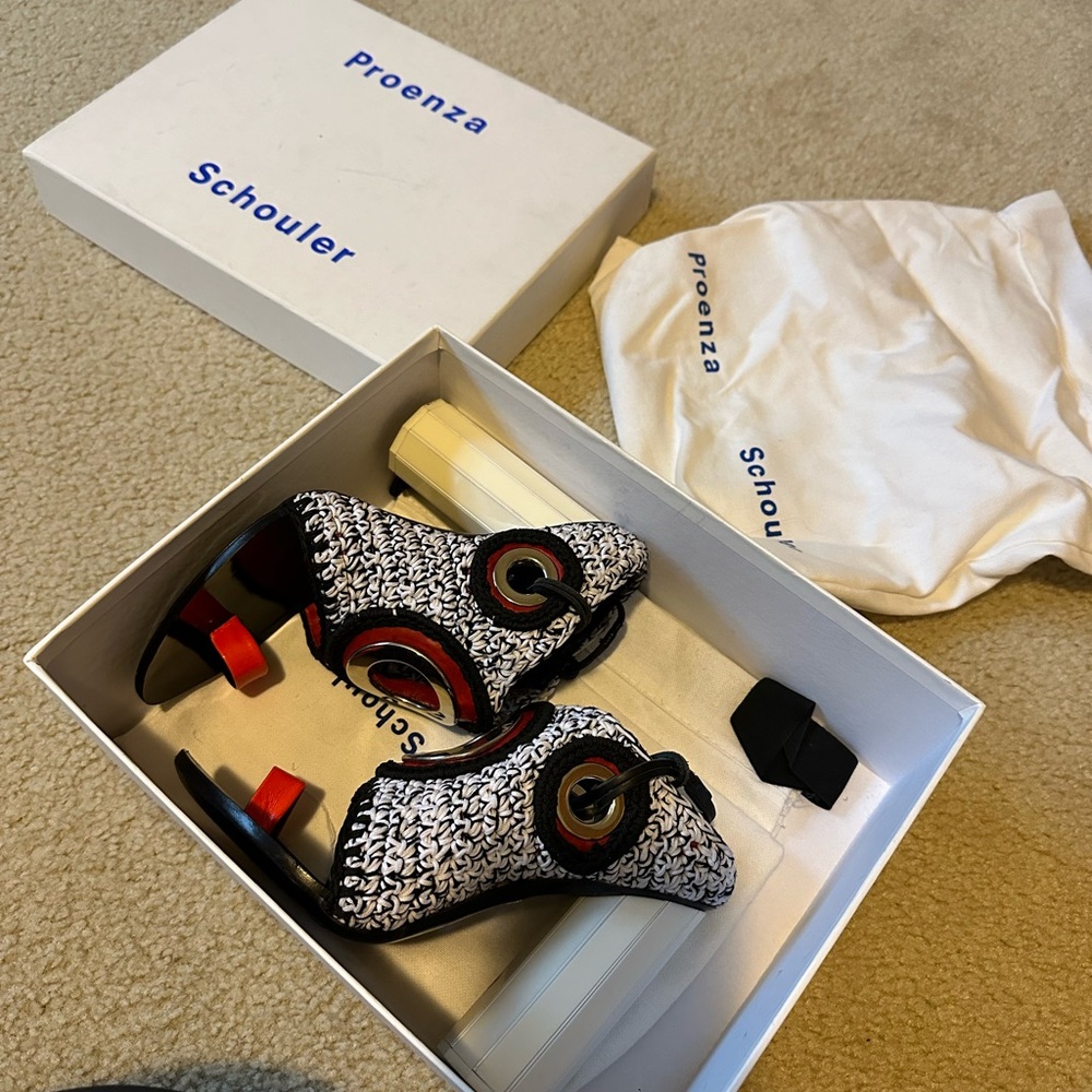 PROENZA SCHOULER Used White Heels 7 Size